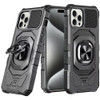 Military Grade Robotic Series Hybrid Case with Ring Grip for iPhone 15 Pro