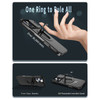 Military Grade MagSafe Case with Ring Holder Kickstand and Privacy Camera Lens Cover for iPhone 16 Pro Max - Black