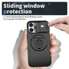 Military Grade MagSafe Case with Ring Holder Kickstand and Privacy Camera Lens Cover for iPhone 16 Pro Max - Black