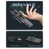 Military Grade MagSafe Case with Ring Holder Kickstand and Privacy Camera Lens Cover for iPhone 16 - Black