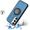 Optics Armor Hybrid Case with Rotating Ring Stand and Privacy Camera Lens Cover for Samsung Galaxy S25 Plus - Light Blue