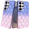 Floral Joy Diamond Crystal TPU Case for Samsung Galaxy S25 Ultra - Light Blue Pink