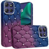 Floral Joy Diamond Crystal TPU Case for Motorola Moto G Stylus 2025 - Dark Blue Burgundy