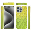 Floral Joy Diamond Crystal TPU Case for iPhone 15 Pro Max - Yellow Green