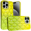 Floral Joy Diamond Crystal TPU Case for iPhone 15 Pro Max - Yellow Green