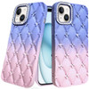Floral Joy Diamond Crystal TPU Case for iPhone 15 - Light Blue Pink