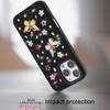 Butterfly Ornaments Diamond Hybrid Case for iPhone 16 Pro Max - Black
