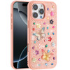 Butterfly Ornaments Diamond Hybrid Case for iPhone 16 Pro Max - Pink