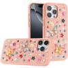 Butterfly Ornaments Diamond Hybrid Case for iPhone 16 Pro - Pink