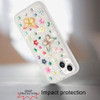 Butterfly Ornaments Diamond Hybrid Case for iPhone 14 / iPhone 13 - White