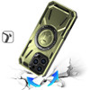 Military Grade MagSafe Hybrid Armor Case with Rotating Kickstand for iPhone 16 Pro - Green