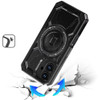 Military Grade MagSafe Hybrid Armor Case with Rotating Kickstand for iPhone 16 - Black