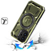 Military Grade MagSafe Hybrid Armor Case with Rotating Kickstand for iPhone 16 - Green