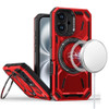 Military Grade MagSafe Hybrid Armor Case with Rotating Kickstand for iPhone 16 Plus - Red
