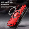 Military Grade MagSafe Hybrid Armor Case with Rotating Kickstand for iPhone 16 Plus - Red