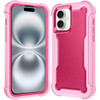 Military Grade TUFF Extreme Hybrid Armor Case for iPhone 16 - Hot Pink
