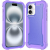 Military Grade TUFF Extreme Hybrid Armor Case for iPhone 16 - Purple