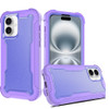 Military Grade TUFF Extreme Hybrid Armor Case for iPhone 16 - Purple