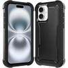 Military Grade TUFF Extreme Hybrid Armor Case for iPhone 16 Plus - Black