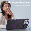 InFrame Series Shatterproof MagSafe Case with Camera Ring Stand for iPhone 16 Pro Max - Purple