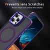 InFrame Series Shatterproof MagSafe Case with Camera Ring Stand for iPhone 15 Pro Max - Purple