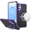 InFrame Series Shatterproof MagSafe Case with Camera Ring Stand for Samsung Galaxy S25 / S24 - Purple