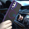 InFrame Series Shatterproof MagSafe Case with Camera Ring Stand for Samsung Galaxy S25 / S24 - Purple