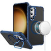 InFrame Series Shatterproof MagSafe Case with Camera Ring Stand for Samsung Galaxy S23 - Blue