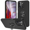 Military Grade 360 Rotating Ring Grip Hybrid Case for Motorola Moto G Stylus 2025 - Black