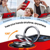 Military Grade 360 Rotating Ring Grip Hybrid Case for Motorola Moto G Stylus 2025 - Red