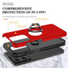 Military Grade 360 Rotating Ring Grip Hybrid Case for Motorola Moto G Stylus 2025 - Red