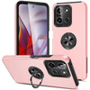 Military Grade 360 Rotating Ring Grip Hybrid Case for Motorola Moto G Stylus 2025 - Pink