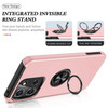 Military Grade 360 Rotating Ring Grip Hybrid Case for Motorola Moto G Stylus 2025 - Pink