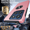 Military Grade 360 Rotating Ring Grip Hybrid Case for Motorola Moto G Stylus 2025 - Pink