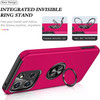 Military Grade 360 Rotating Ring Grip Hybrid Case for Motorola Moto G Stylus 2025 - Hot Pink