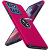 Military Grade 360 Rotating Ring Grip Hybrid Case for Motorola Moto G Stylus 2025 - Hot Pink