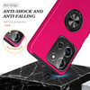 Military Grade 360 Rotating Ring Grip Hybrid Case for Motorola Moto G Stylus 2025 - Hot Pink