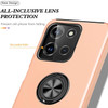 Military Grade 360 Rotating Ring Grip Hybrid Case for Motorola Moto G Stylus 2025 - Rose Gold