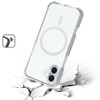 MagSafe Transparent Protective Bumper Case for iPhone 16 - White