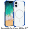 MagSafe Transparent Protective Bumper Case for iPhone 16 Plus - Blue