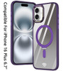 Dazzle Series MagSafe Hybrid Case with Kickstand Ring Holder for iPhone 16 Plus - Purple