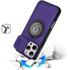 Optics Armor Hybrid Case with Rotating Ring Stand and Privacy Camera Lens Cover for iPhone 16 Pro Max - Purple