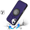 Optics Armor Hybrid Case with Rotating Ring Stand and Privacy Camera Lens Cover for iPhone 16 Plus - Purple