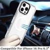 HD Crystal Transparent MagSafe Case for iPhone 16 Pro - Clear