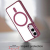 Perfect Crystal Clear MagSafe Case for Samsung Galaxy S25 Edge - Burgundy