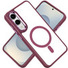 Perfect Crystal Clear MagSafe Case for Samsung Galaxy S25 Edge - Burgundy