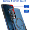 Military Grade HD Armor MagSafe Case with Kickstand for Samsung Galaxy S25 Edge - Blue