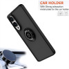 Transparent Hybrid Case with Ring Grip for Samsung Galaxy S25 Edge