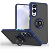 Transparent Hybrid Case with Ring Grip for Samsung Galaxy S25 Edge - Blue