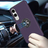 360 Rotating Ring Grip Hybrid Case for Samsung Galaxy S25 Edge - Dark Purple